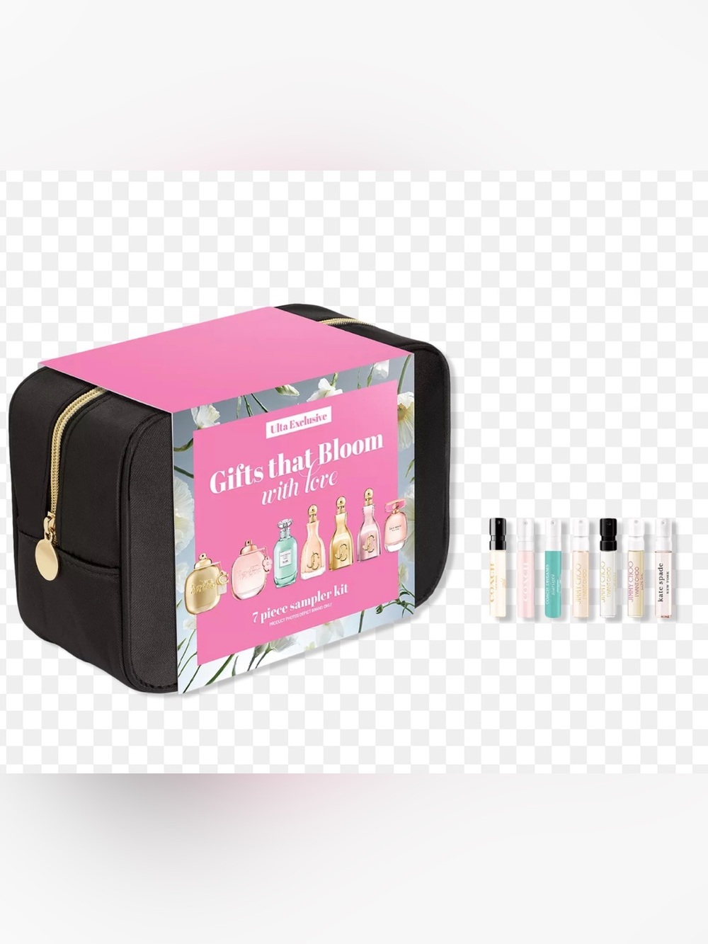 7-Piece Fragrance Sampler Kit with Black Travel Case